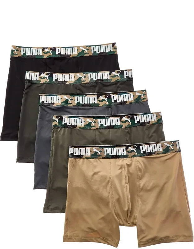 Set Of 5 Camo Waistband Boxer Briefs