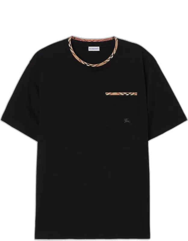 Ryan Check-trim Crewneck T-shirt