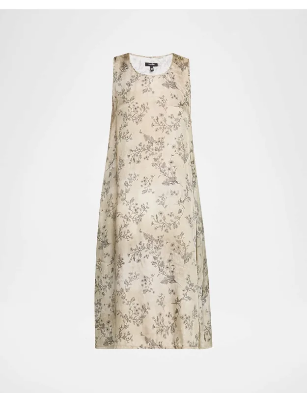 Floral Sleeveless Midi Dress