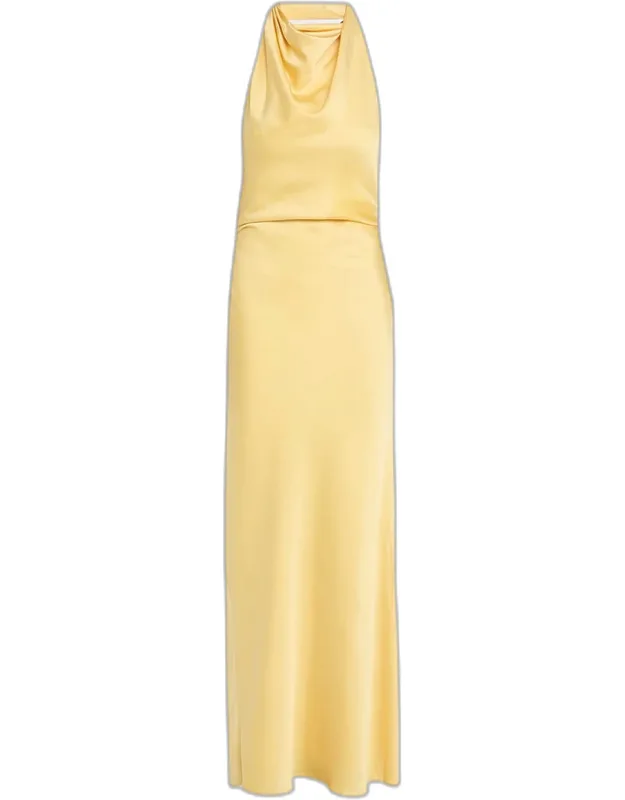 Reannon Satin Halter Dress