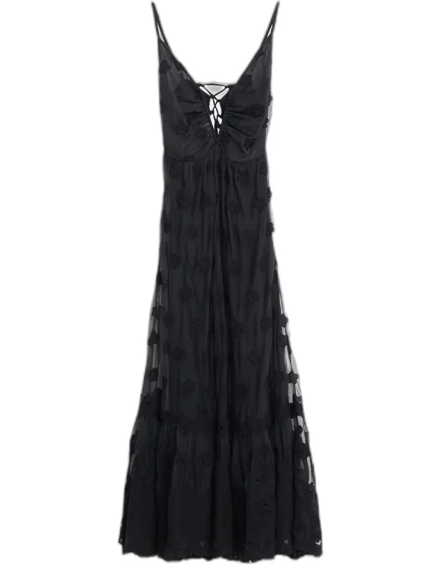 Embroidered Maxi Dress