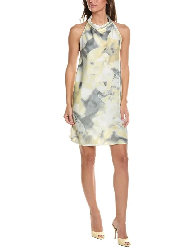 Cowled Mock Neck Dress