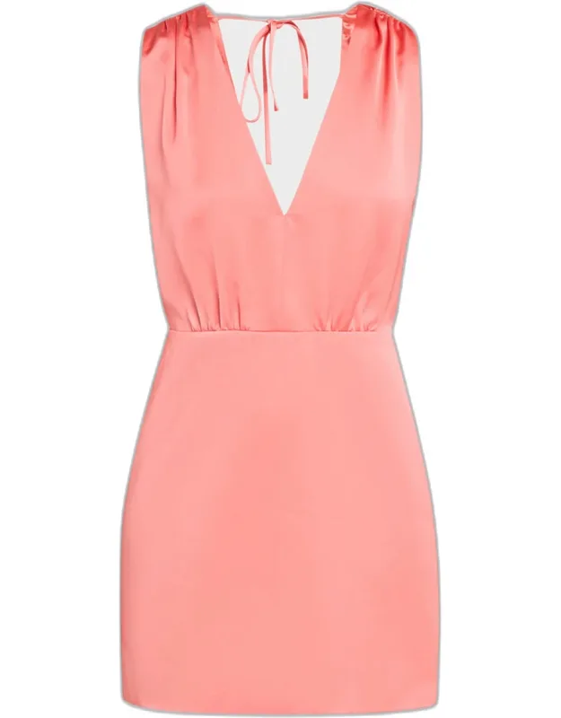 Sleeveless V-neck Mini Dress