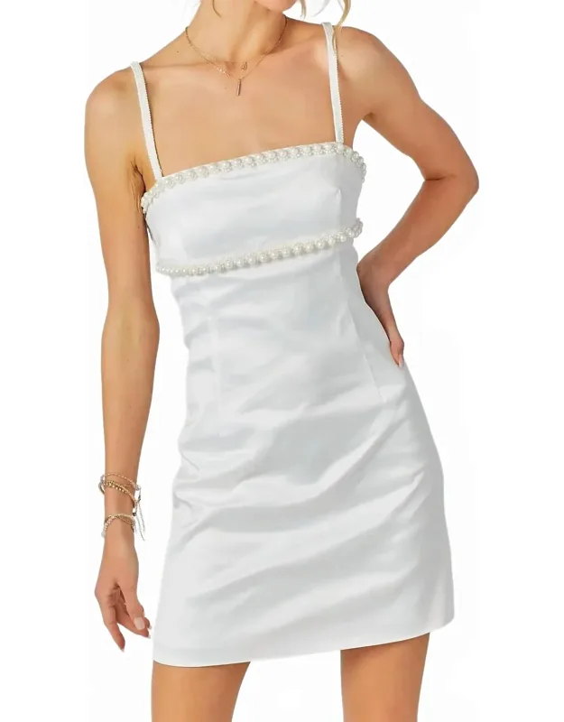 Beaded Trim Mini Dress