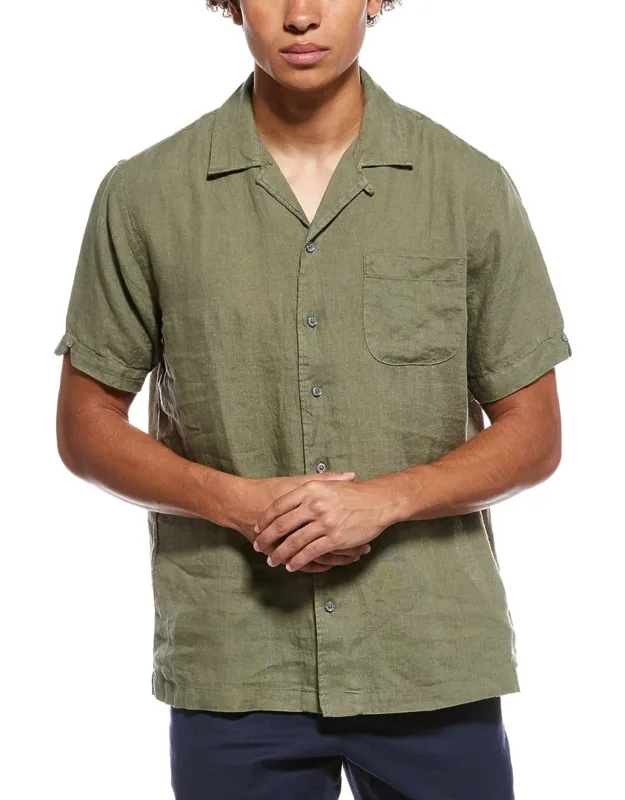 Solid Linen Camp Shirt