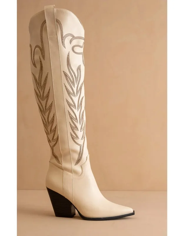 Dakota Knee-high Embroidered Boots