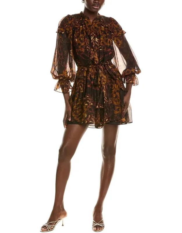 Silk-blend Mini Dress