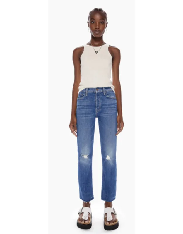 Ankle Fray Hem Jeans