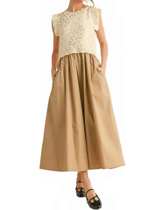 Animal Print Metallic Maxi Dress