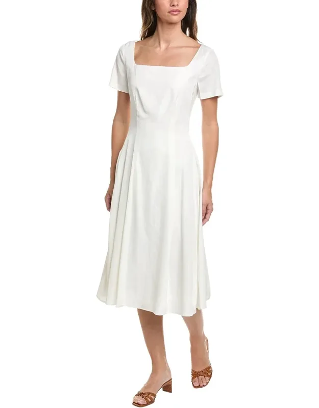 Linen-blend Midi Dress