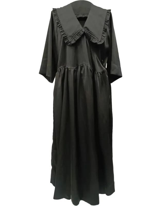 Smocked Ruffled Collar Maxi Dress