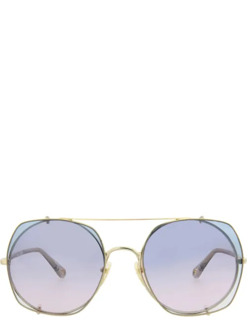 Square-frame Metal Sunglass