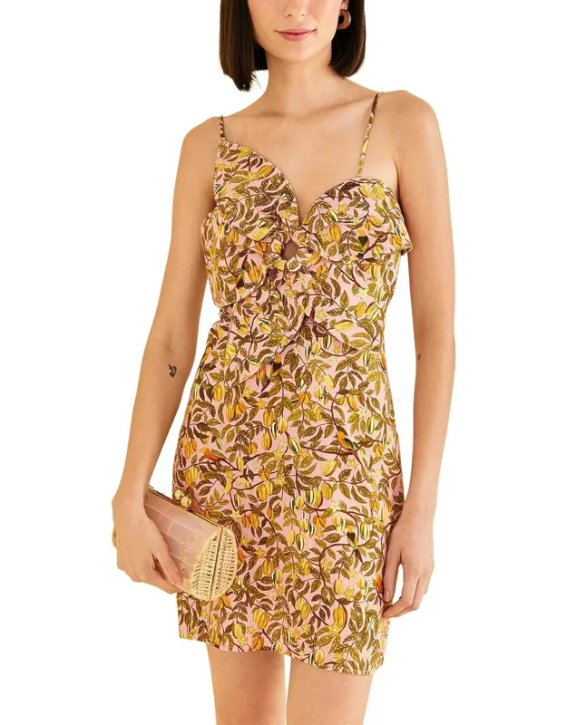 Linen-blend Mini Dress