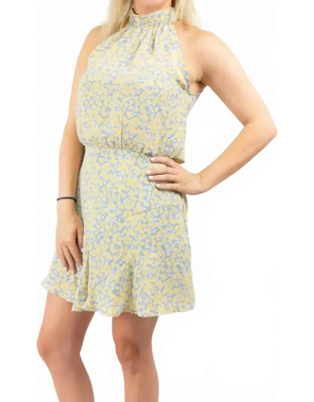 Sunday Funday Floral Halter Dress