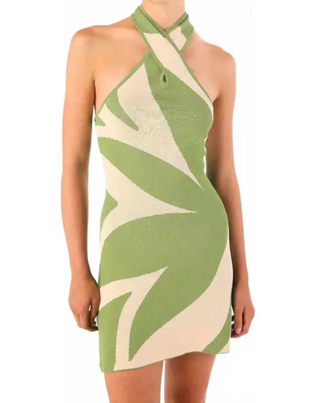 Ishani Knit Jacquard Mini Dress