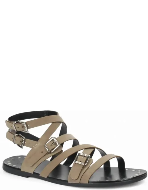 Suede Flat Sandals
