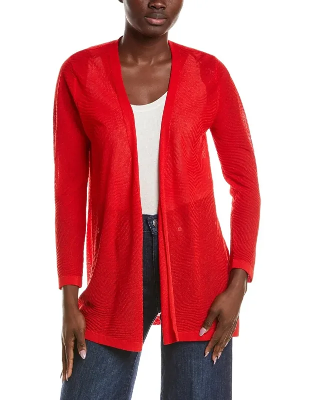 Semi Sheer Texture Stitch Cardigan