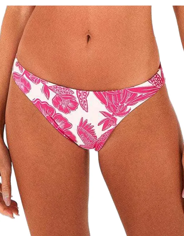 Tropical Woodcut Reversible Bikini Bottom