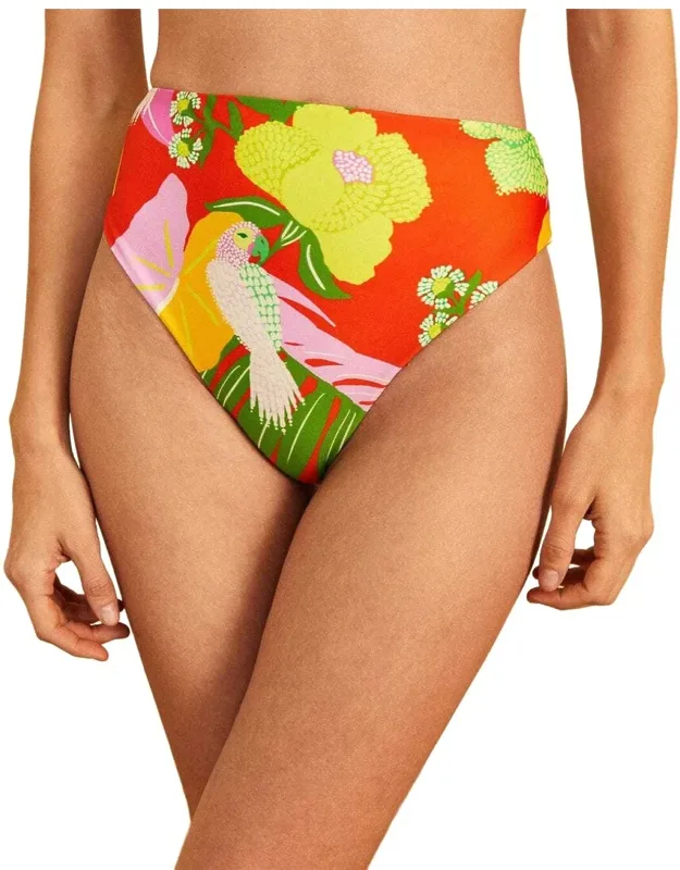 Neon Floral Bikini Bottom