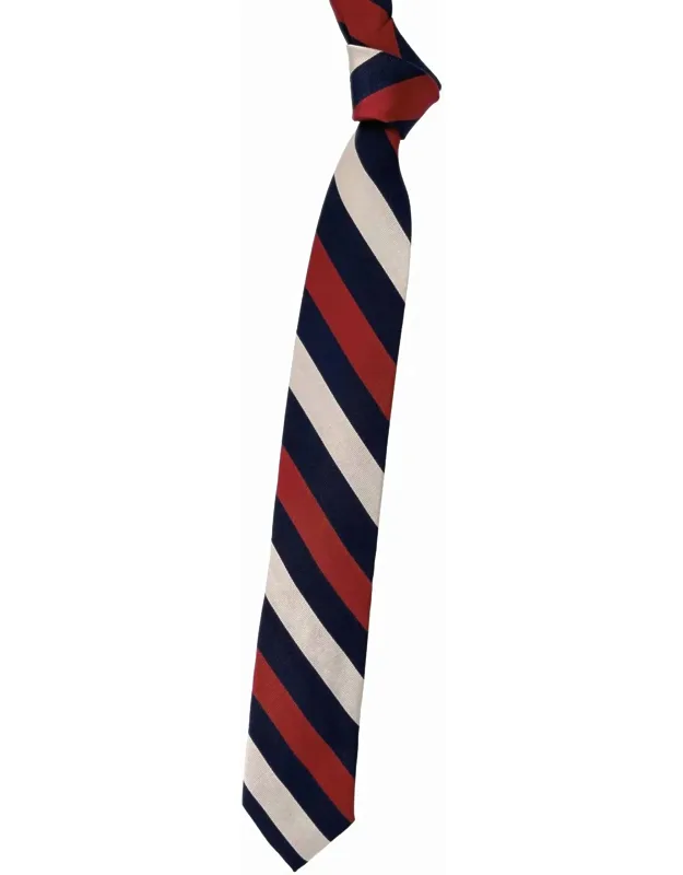 Regimental Self-lined Woven Silk Faille Tie