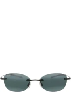 Round-frame Memory Metal Sunglasses