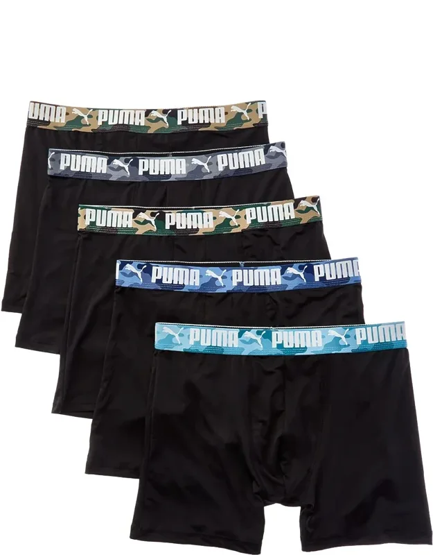 Set Of 5 Camo Waistband Boxer Briefs