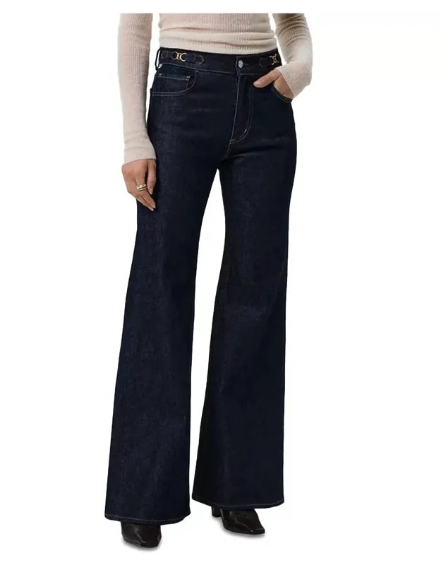 Horsebit High Rise Flare Jeans
