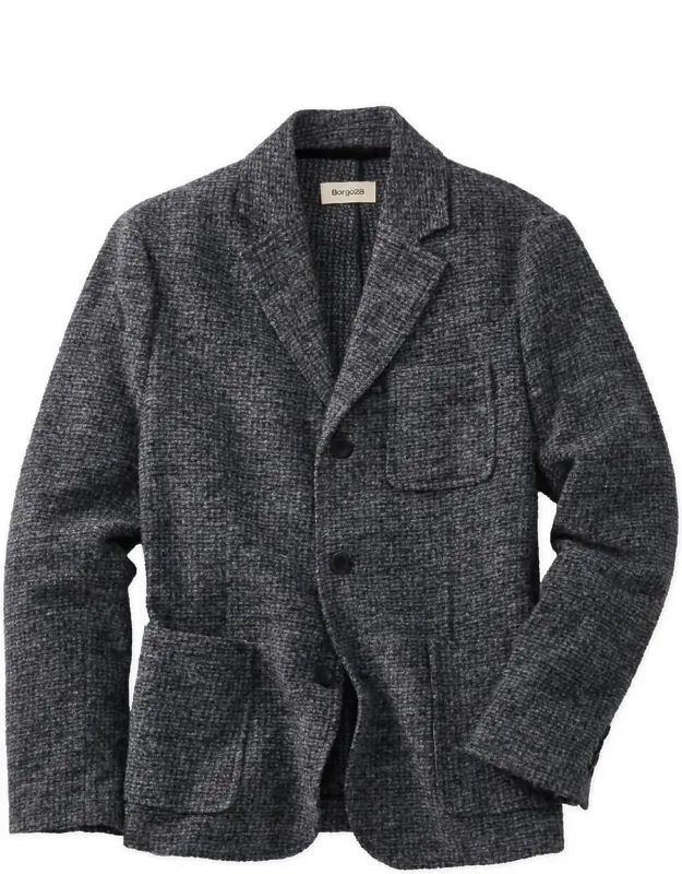 Soft Knit Wool-blend Blazer