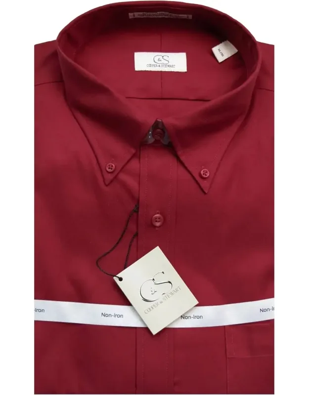 Solid Wrinkle-free Cotton Twill Shirt