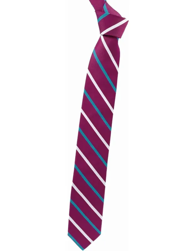 Multi-textured Stripe Woven Silk Tie