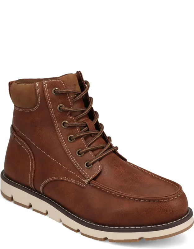 Rugged Casual Tumbled Moc Toe Boots