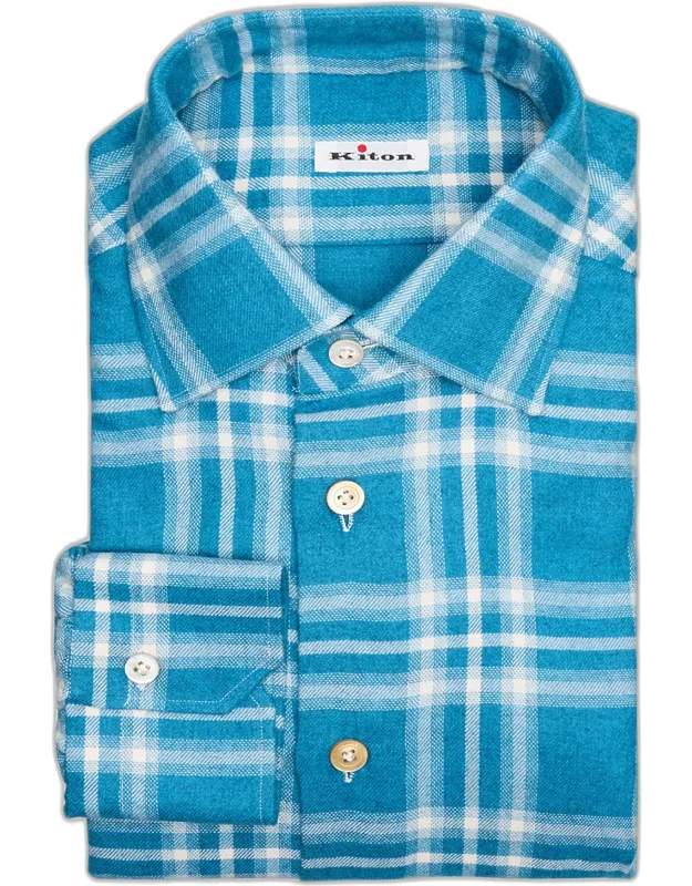 Plaid Cotton Dress Shirt