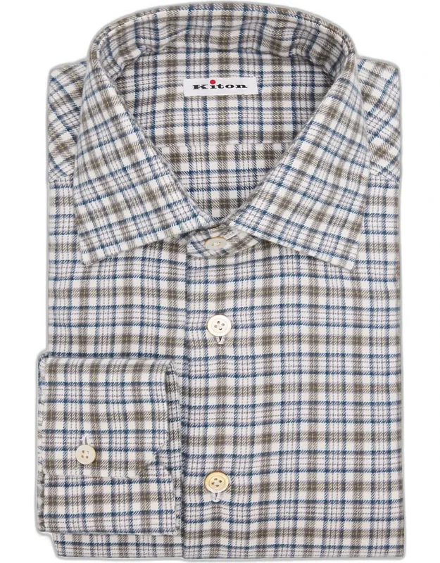 Plaid Cotton Dress Shirt