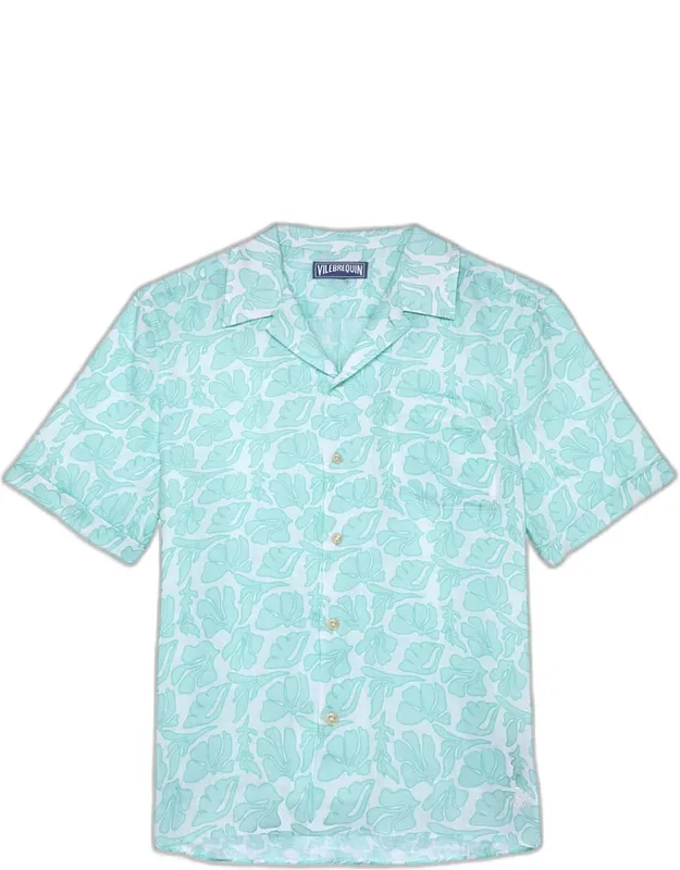 Seashells Linen Short-sleeve Shirt