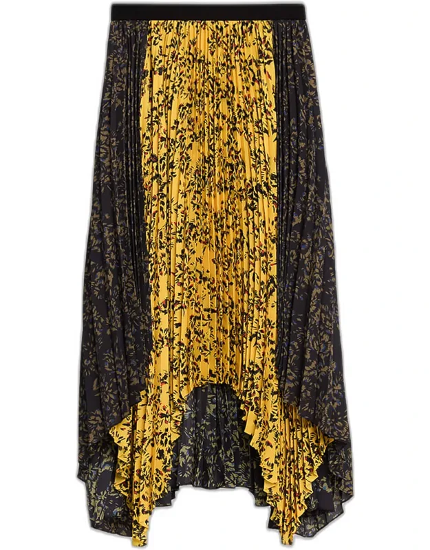 Pleated Georgette Skirt