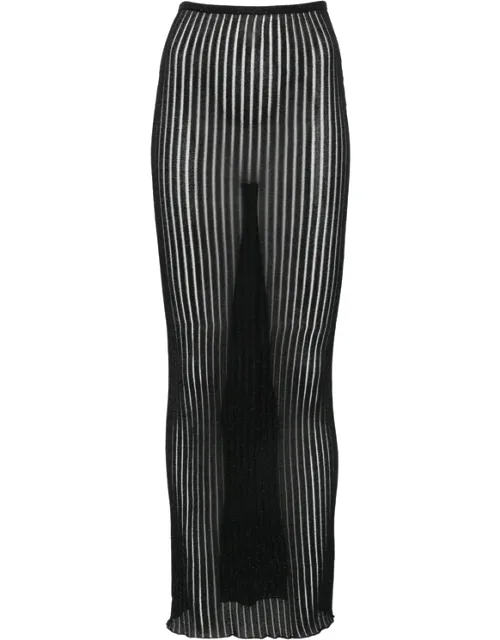 Sheer-knit Maxi Skirt