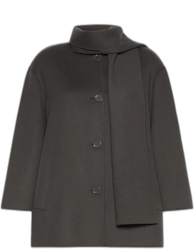 Alicia Neck-scarf Wool Coat