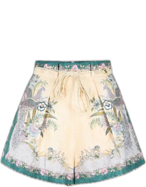 Indra Tuck Linen Shorts