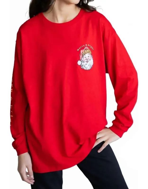 Leo Santa Long Sleeve T-shirt