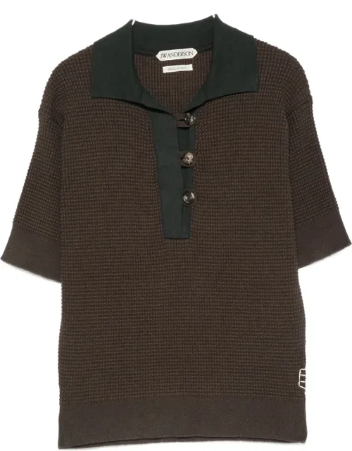 Waffle-knit Polo Shirt