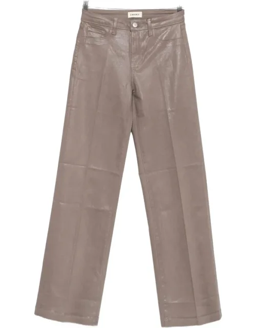 Coated Wide-leg Jeans