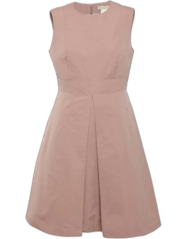 Satin Sleeveless Knee Length Dress
