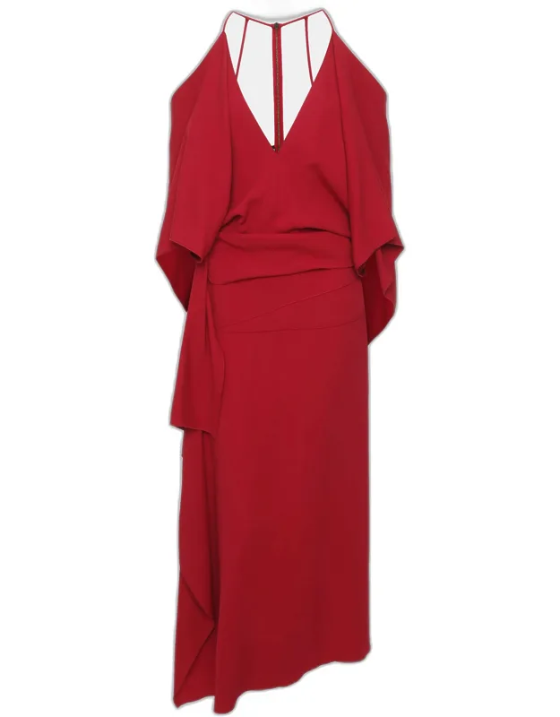 Stretch Crepe Midi Dress