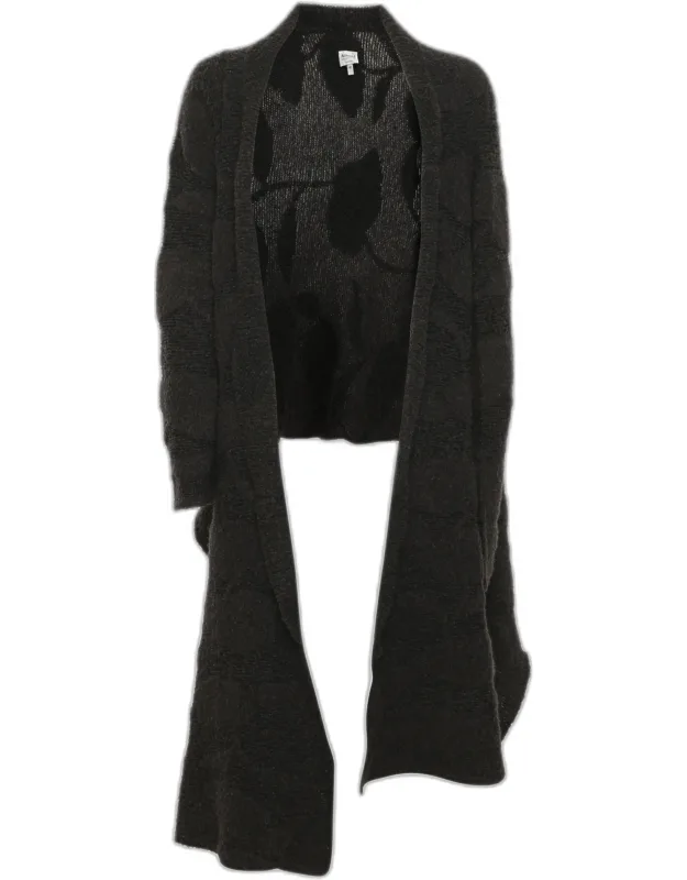 Boucle Wool Blend Open Cardigan