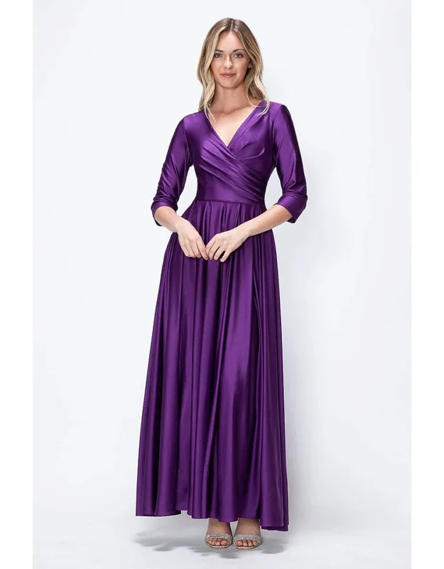 Mother Of The Bride Dress 3/4 Sleeve A-line Gown
