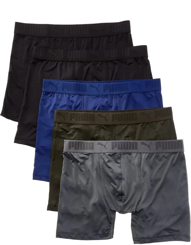 Set Of 5 Mesh Boxer Briefs