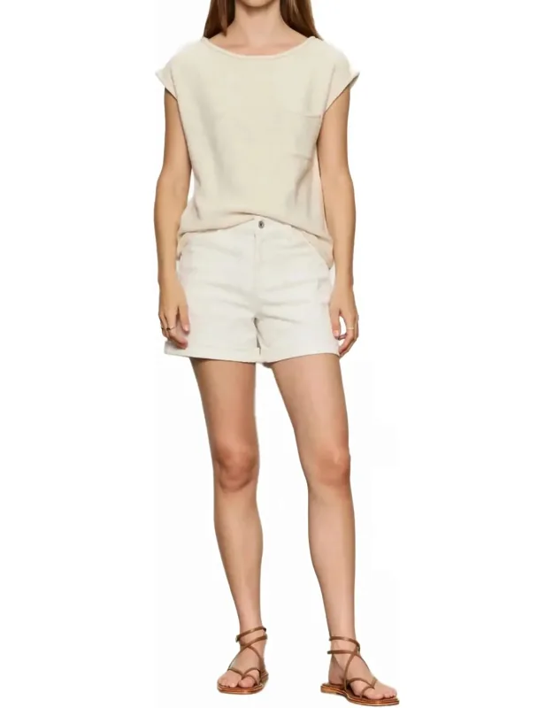 High Rise Embroidered Jean Shorts