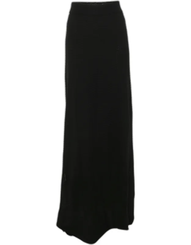 Wool Blend Knit Maxi Skirt