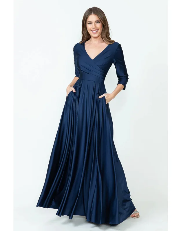 Mother Of The Bride Dress 3/4 Sleeve A-line Gown
