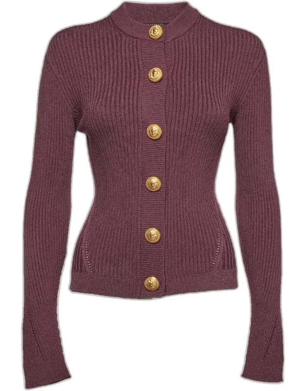 Rib Knit Button Up Cardigan